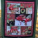 red truck christmas quilt tdhfp d2389290