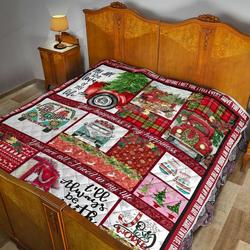 Red Truck Christmas Your Happiness Is My Happiness Quilt Great Customized Gifts For Birthday Christmas Graduation