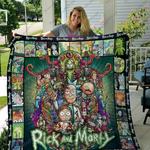 rick and morty quilt blanket gift for fans d2324804