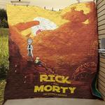 rick and morty the squanch awakens quilt blanket d2319490