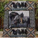 riding black horse blanket kc1807 quilt d2357444