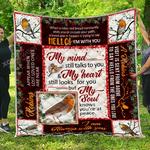 robin bird my mind still talks to you quilt blanket great customized gifts for birthday christmas