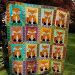 robot fox quilt blanket quilt d2323444