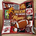 rockin the football mom life quilt blanket great customized gifts for birthday christmas d2350827