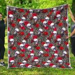 rose branch skull cl17100540mdq quilt blanket d2379426