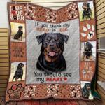 rottweiler dog 3d customized quilt tuh42141 plen2407 d2313488