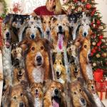 rough collie dog jfj12104 3d customized quilt 2707 d2314489