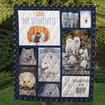 samoyed luv u to the moon and back quilt blanket dhc020120557td d2358085