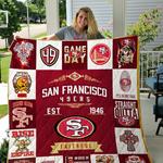 san francisco 49ers faithful quilt blanket great customized blanket gifts for birthday christmas