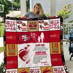 san francisco 49ers to my son love mom quilt d2385385