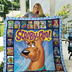 Scooby Doo Potrait Quilt Blanket Scooby Doo Cartoon Gifts Birthday Christmas