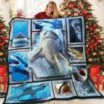 shark real love on 3d customized quilt d2313030