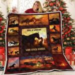 she love horse v1 qe 3d customized quilt d2315039