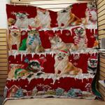 shiba inu snow christmas quilt tdhjr d2389408