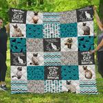 siamese cat i work hard so my cat can have a better life quilt blanket great customized gifts for