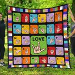 sign language jfj12640 3d customized quilt 2707 d2314549