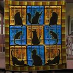 silhouette cat quilt blanket quilt d2323056