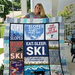 skiing born to ski quilt blanket great customized blanket gifts for birthday christmas thanksgiving