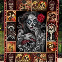 Skull 4 Blanket Th1307 Quilt