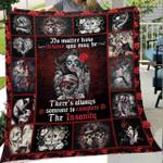 skull husband and wife no matter how insane you maybe quilt blanket great customized gifts for