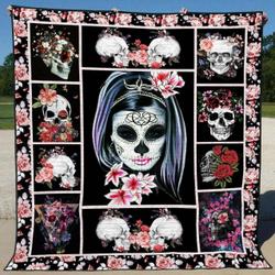 Skull Li100708A Tbg Quilt Blanket