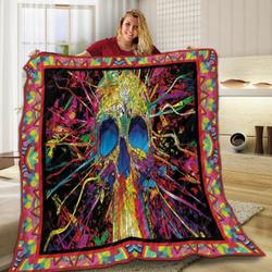 Skull Psychedelic LK44 NTTH011298 3D Customized Quilt