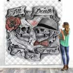 skull skeleton love blanket n2906 quilt d2349905