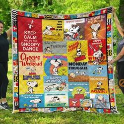 Snoopy Cartoon 3 Blanket TH10072019 Quilt