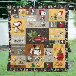 Snoopy Dog & Charlie Brown Christmas Quilt Blanket Tn131104