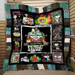 snoopy peace and love hippie quilt blanket d2345763