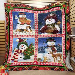 Snowman Christmas JFJ12896 3D Customized Quilt 2707