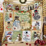snowman snowflakes are kisses from heaven quilt blanket great customized blanket gifts for birthday