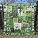 soccer is my life green quilt blanket aq55 quilt d2323967