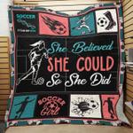 soccer she believed she could so she did quilt blanket great customized blanket gifts for birthday