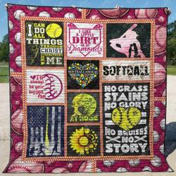 Softball 6 Blanket Th1307 Quilt