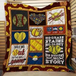Softball Cla1610739Q Quilt Blanket