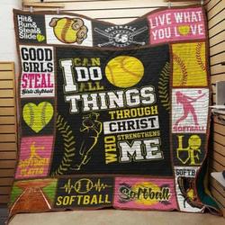 Softball Cla1610740Q Quilt Blanket
