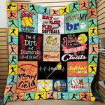 softball girl cl28110106mdq quilt blanket d2355237