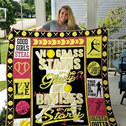 Softball Live It Love It Play It Quilt Blanket Great Customized Gifts For Birthday Christmas Thanksgiving Perfect Gifts For Softball Lover