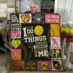 Softball Quilt Blanket Dhc06021414Td