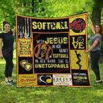 softball with jesus ltk37 3d customized quilt d2314905