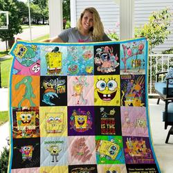 Spongebob Squarepants Tv Show Quilt Blanket - Best Gifts For Fans, Birthday