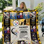 steelers to my daughter love dad quilt d2385394