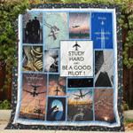 study hard and be a good pilot blanket kc1707 quilt d2357780
