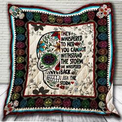 Sugar Skull Come Back Strong Quilt Blanket Dhc04011680Dd