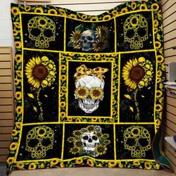 Sugar Skull Day Of The Dead Quilt Blanket Dhc31121286Td