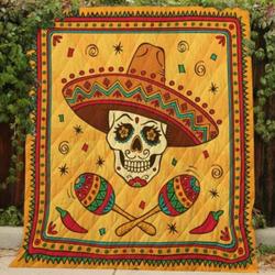 Sugar Skull Kiss Me Quilt Blanket Dhc0201201198Td