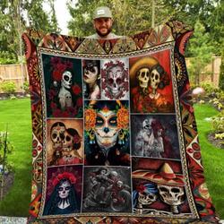 Sugar Skull Wife And Husband Love Sugar Skull Quilt Blanket Dhc31121175Td