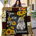 sunflower bichon frise you are my sunshine quilt blanket great customized gifts for birthday