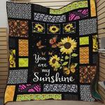 sunflower butterfly you are my sunshine quilt blanket great customized blanket gifts for birthday